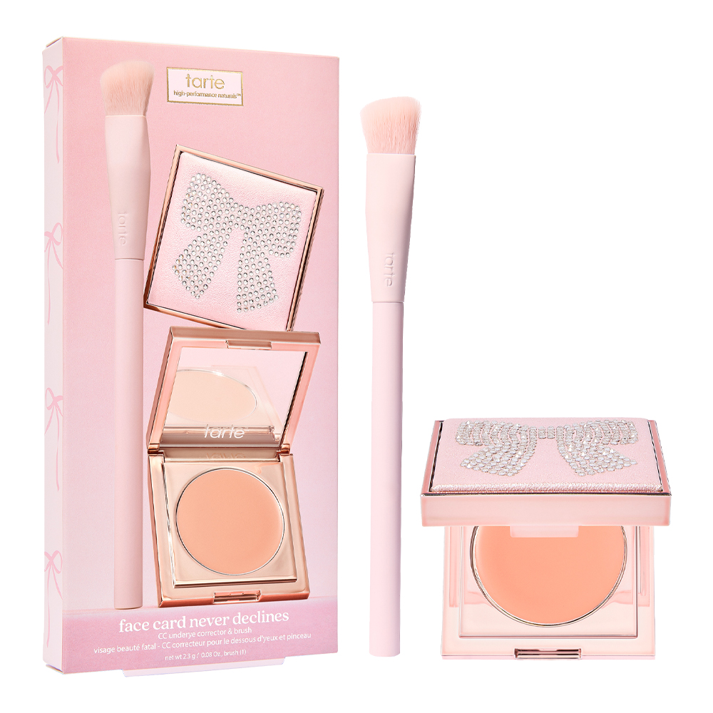 Face Card Never Declines CC Undereye Corrector & Brush Set (Holiday Limited Edition)