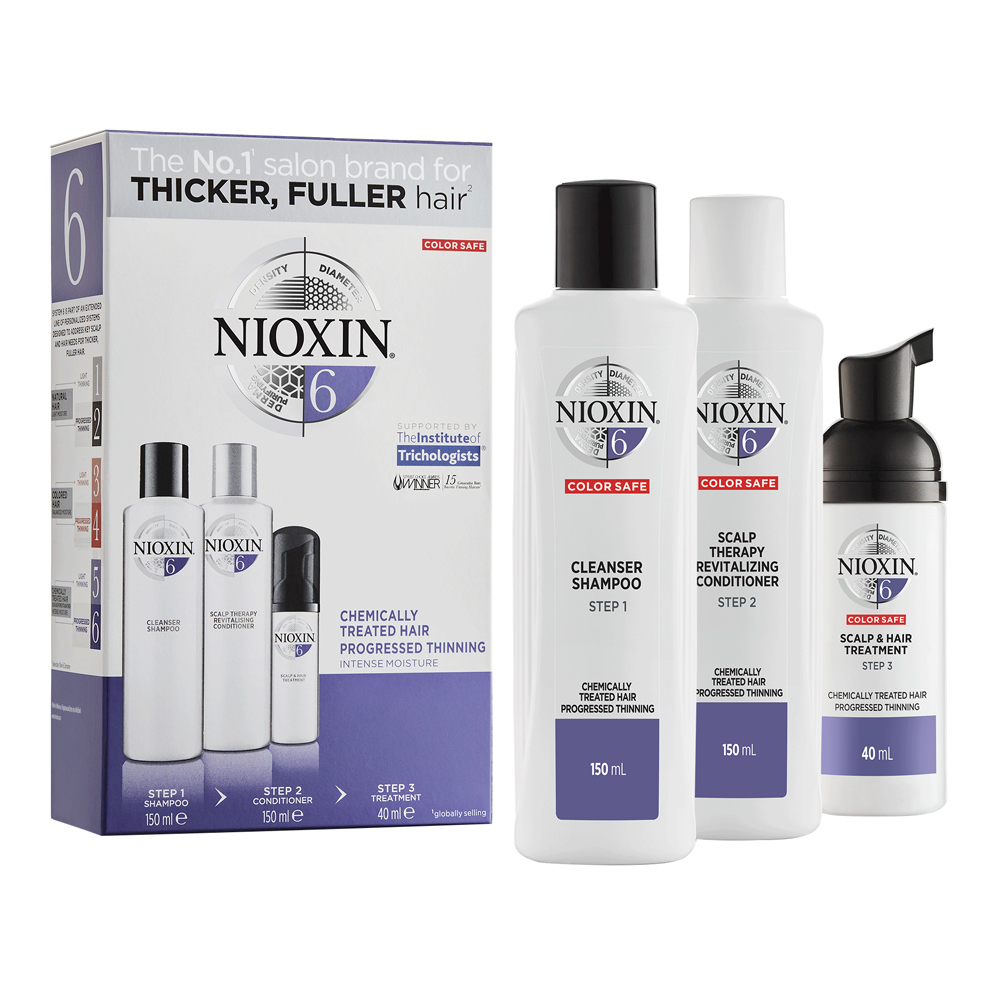 Haircare System 6 Kit For Chemically Treated Hair With Progressed Thinning