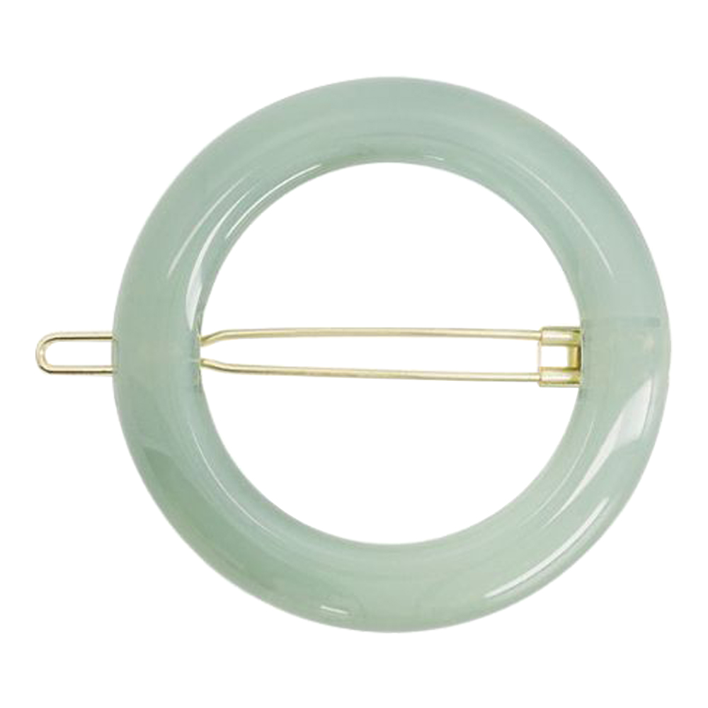Vert D'eau Round Barrette Clip