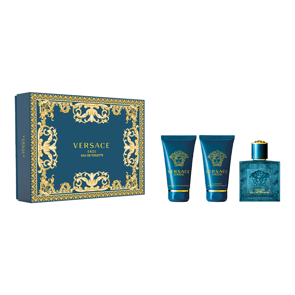 Eros Eau De Toilette, Shower Gel & Aftershave Balm Set (Limited Edition)
