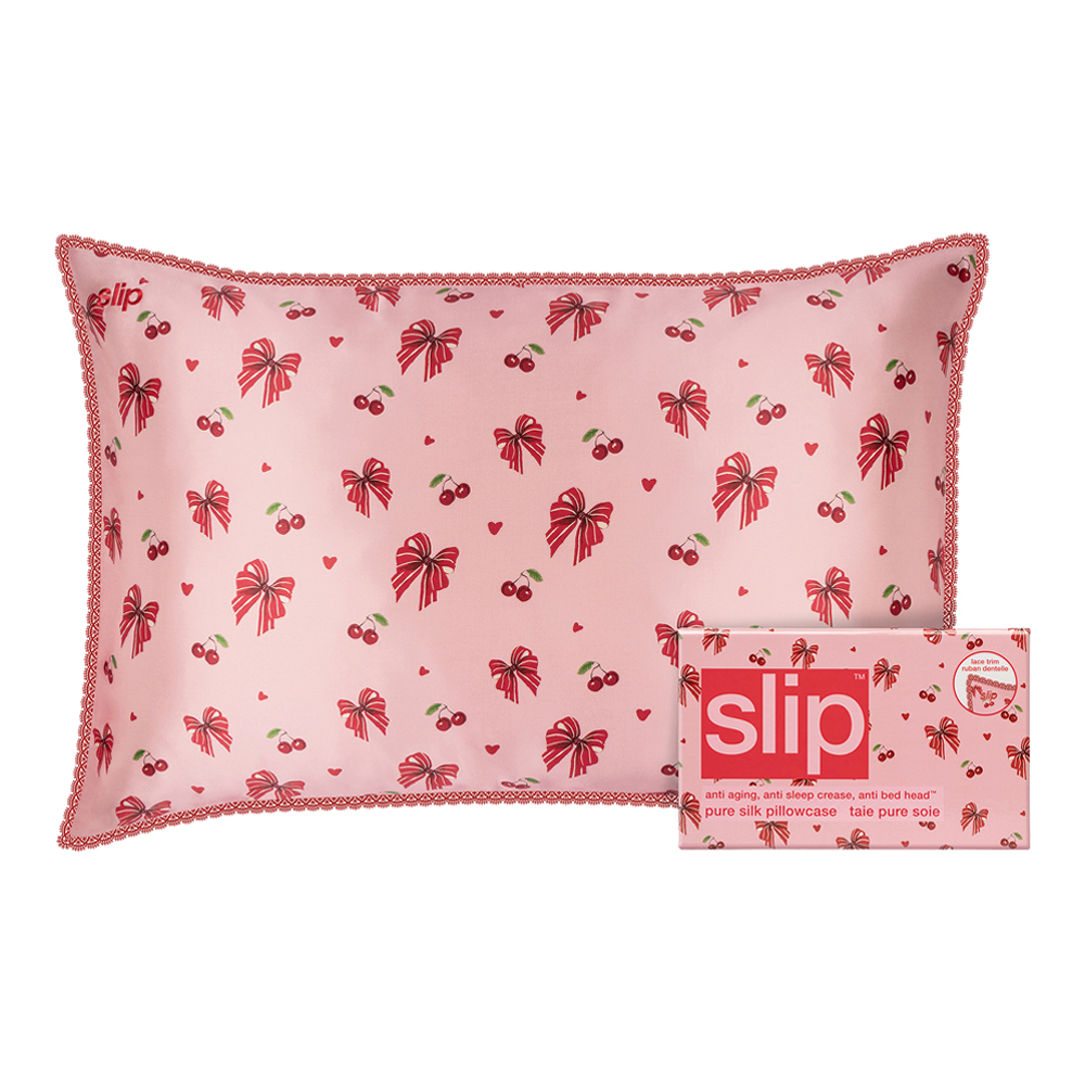 Pure Silk Queen Pillowcase With Lace Trim (Holiday Limited Edition)