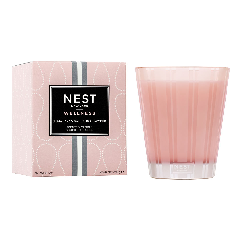 Wellness Himalayan Salt & Rosewater Scented Candle