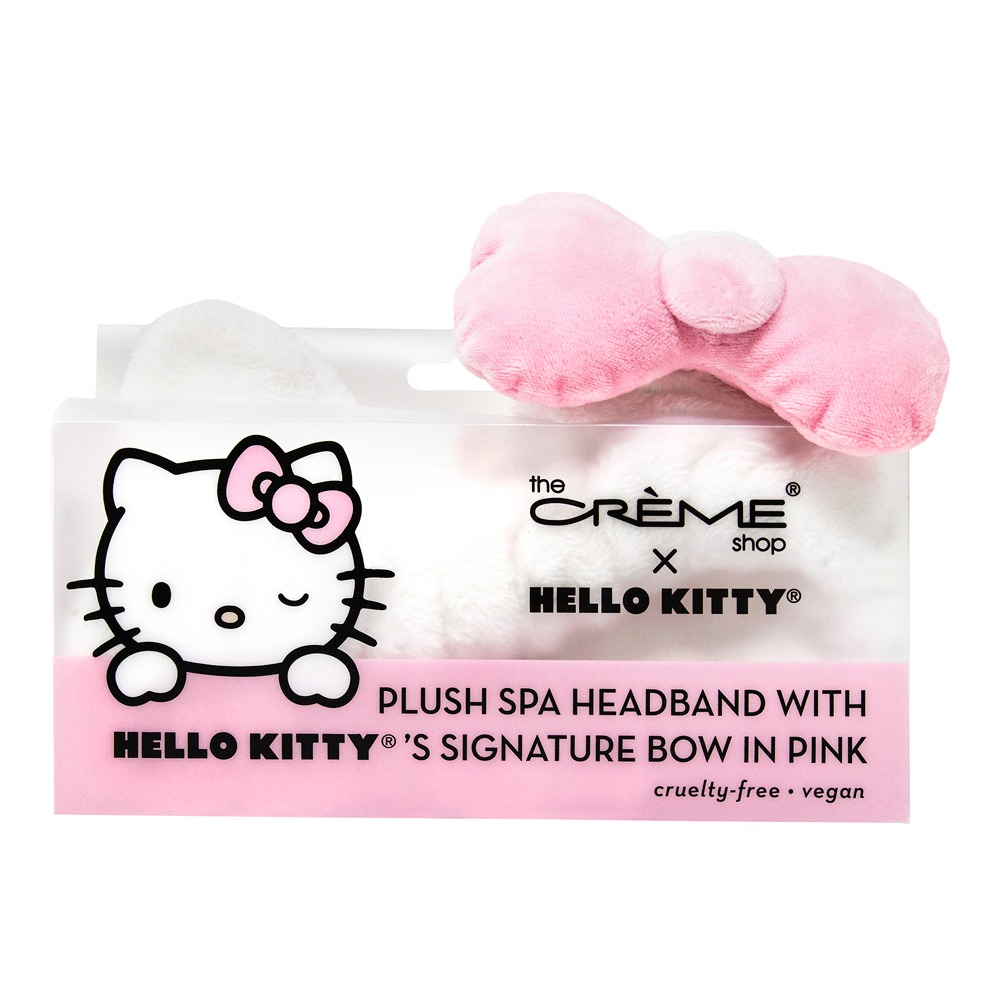 The Crème® Shop X Hello Kitty® Plush Spa Headband With Signature Bow In Pink