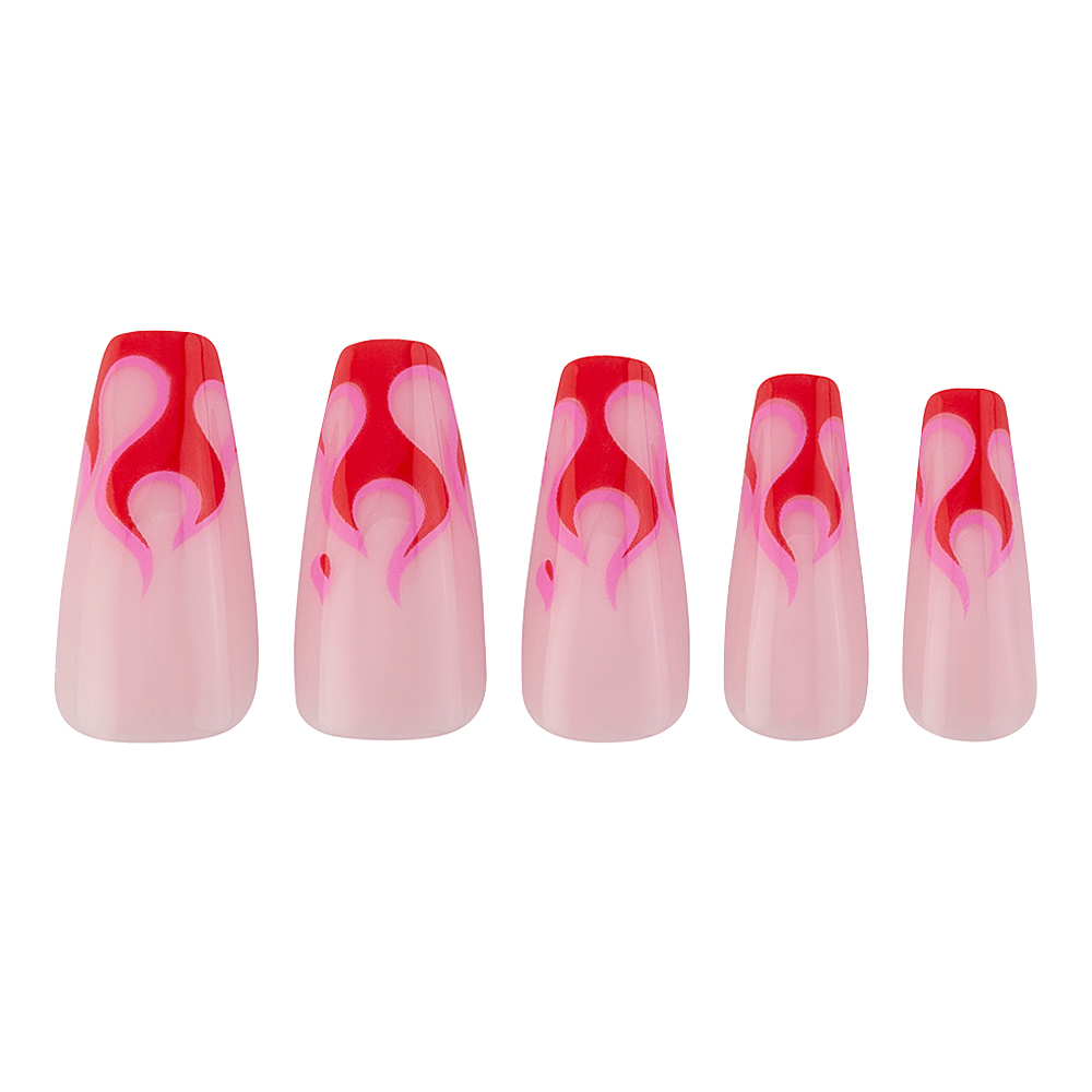 Red Danger Press On Nails