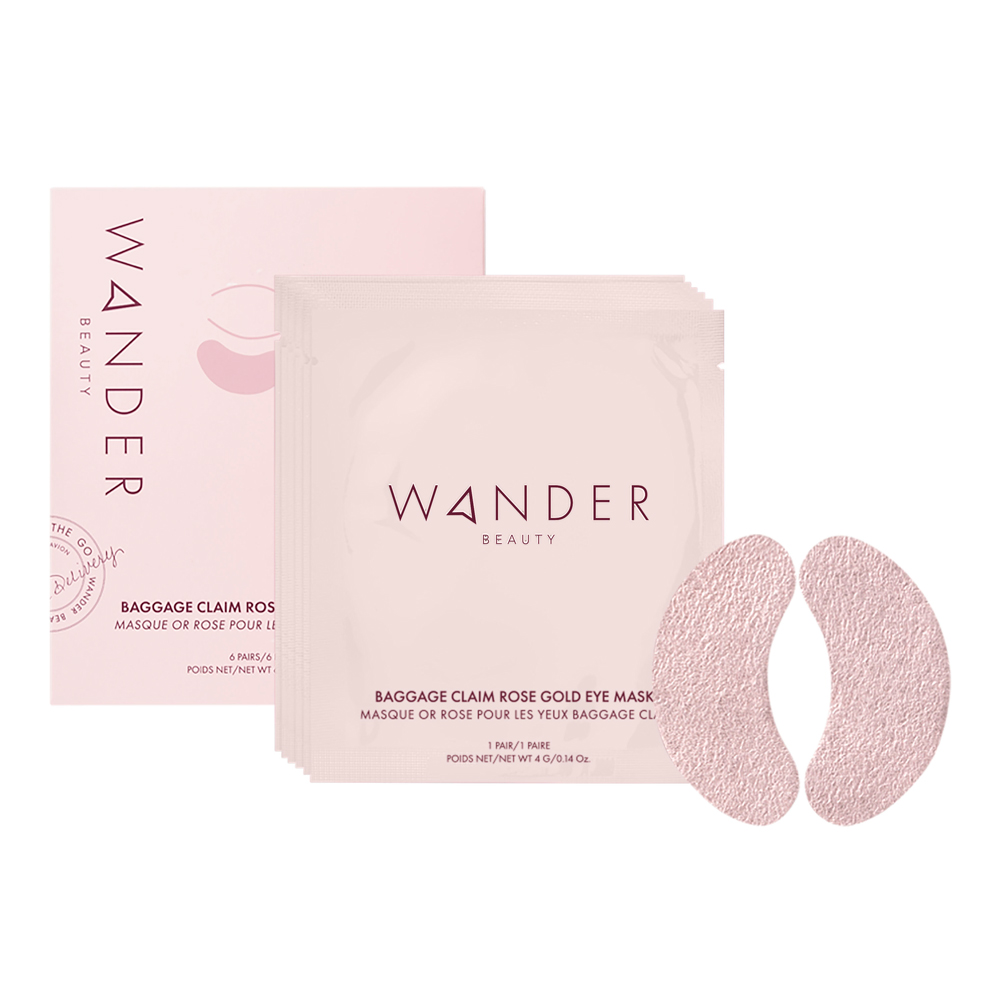 Baggage Claim Rose Gold Eye Masks