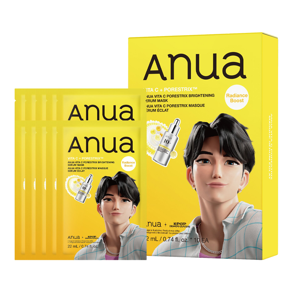 Kpop Demon Hunters X Anua Vita C Porestrix Brightening Serum Mask