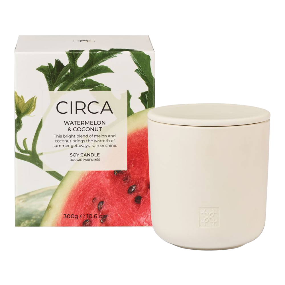 Coconut & Watermelon Scented Soy Candle