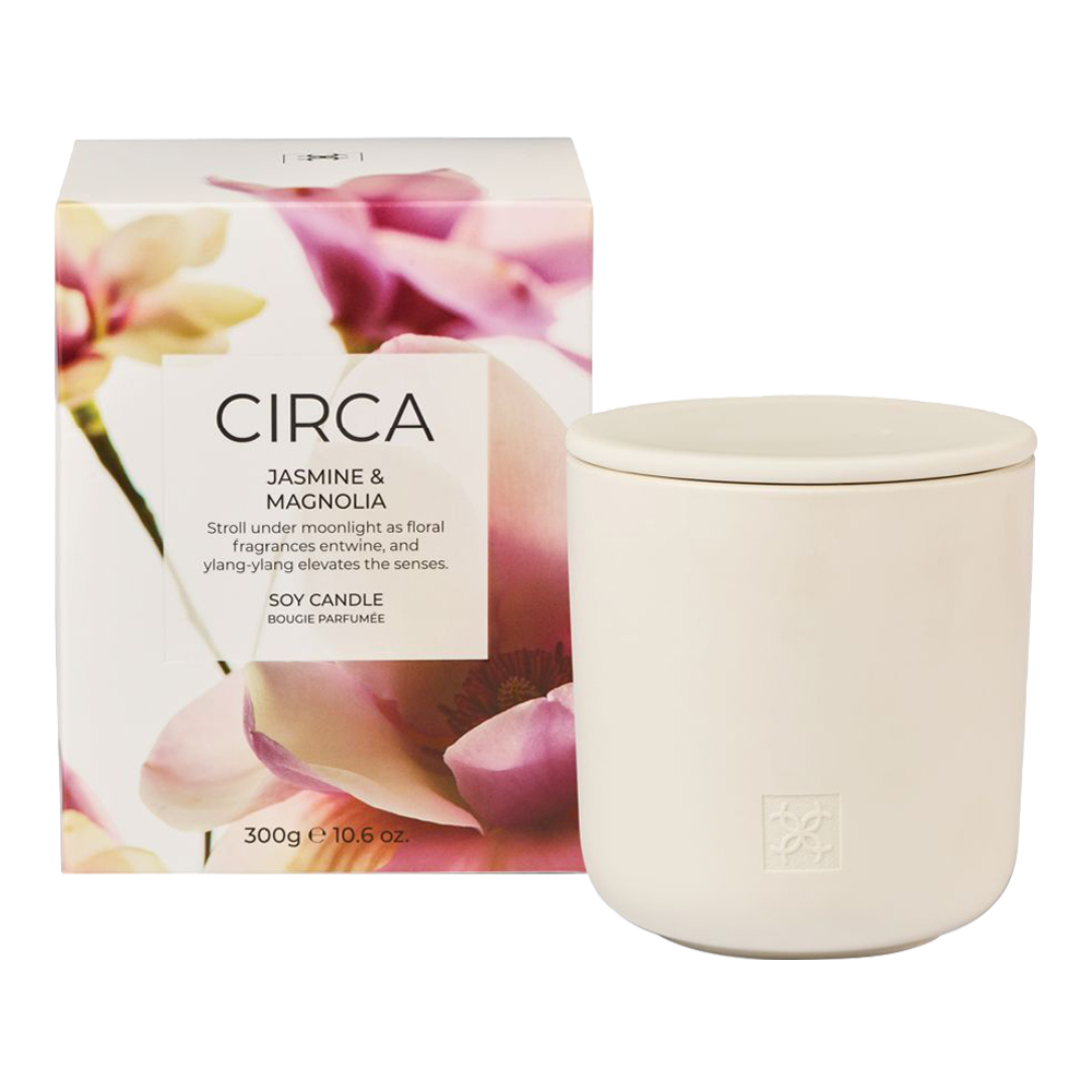 Jasmine & Magnolia Scented Soy Candle