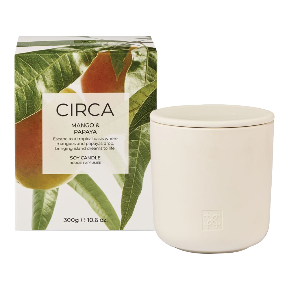 Mango & Papaya Scented Soy Candle