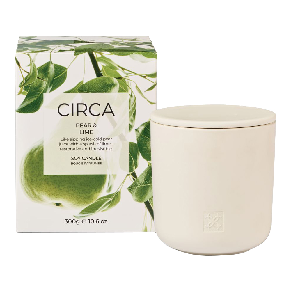 Pear & Lime Scented Soy Candle