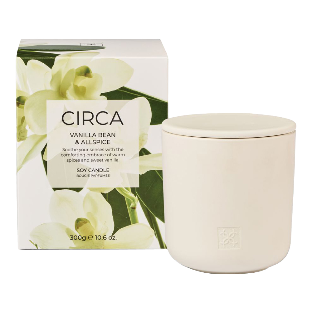 Vanilla Bean & Allspice Scented Soy Candle
