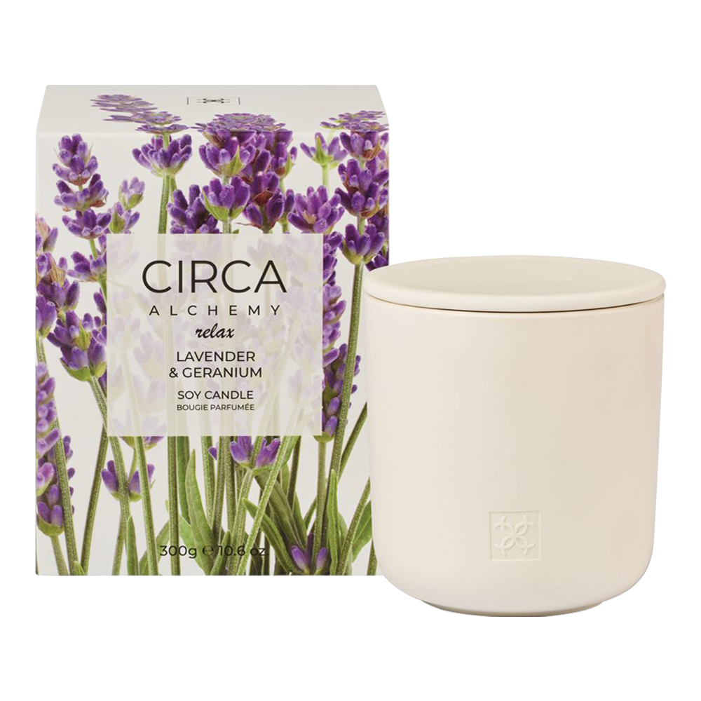 Lavender & Geranium Soy Candle